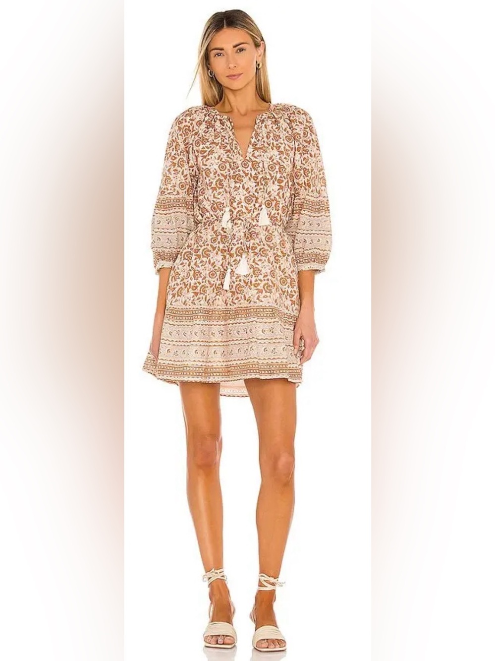 CLEOBELLA Rosy Mini Dress In Neutral (missing belt)
